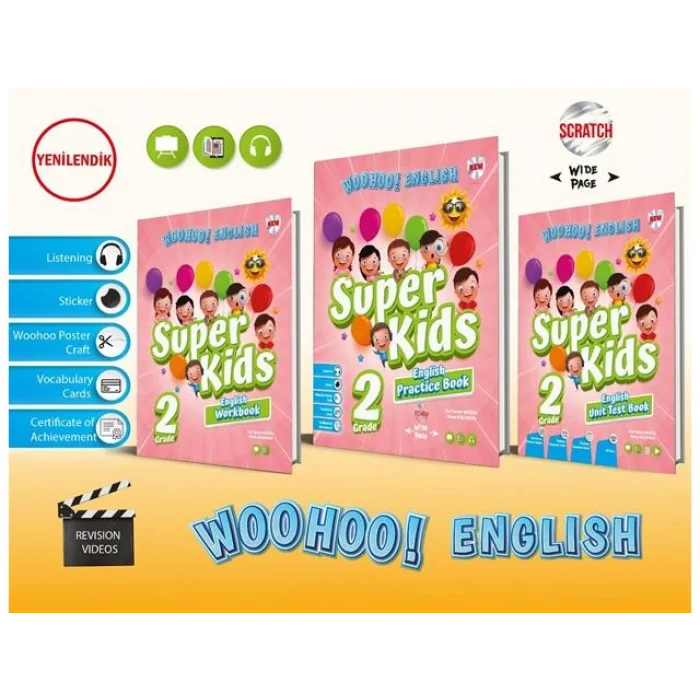 Kırmızı Beyaz Super Kids Woo Hoo! 2. Sınıf Yeni Maarif