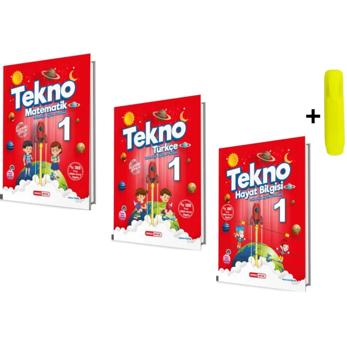 Kırmızı Beyaz Tekno 1.Sınıf 2.Dönem Tüm Dersler 3lü Set