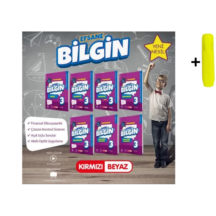 Kırmızı Beyaz Yayınları 3. Sınıf Efsane Bilgin Set Yeni
