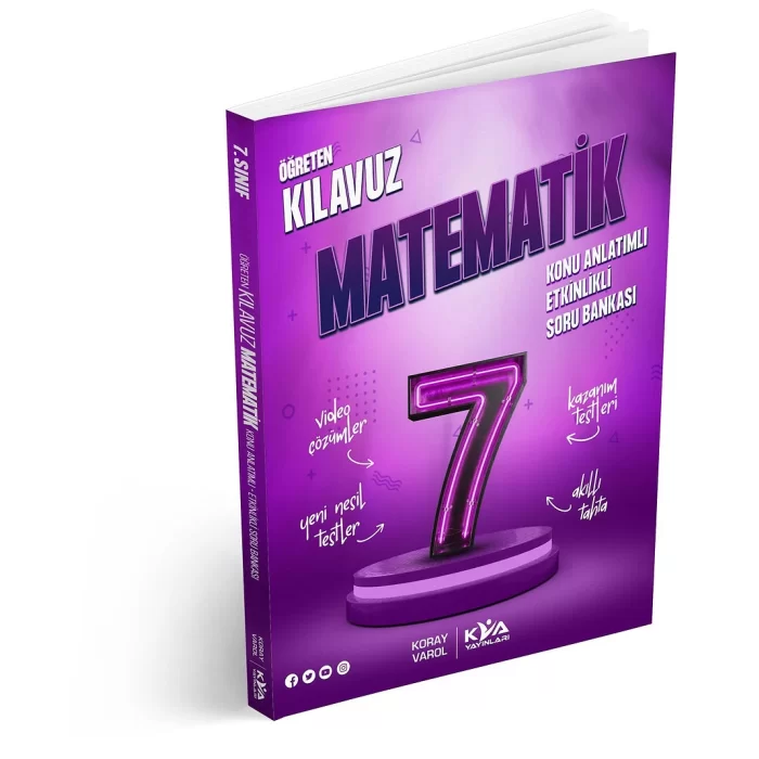 Koray Varol Akademi 7. Sınıf Öğreten Kılavuz Matematik Konu Anlatımlı Etkinlikli Soru Bankası