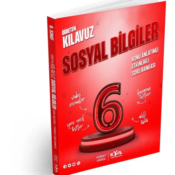 Kva Yayınları 6. Sınıf Sosyal Bilgiler Öğreten Kılavuz Konu Anlatımlı Etkinlikli Soru Bankası