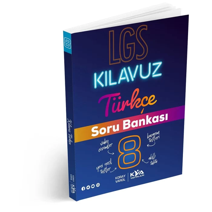 KVA Yayınları 8. Sınıf Kılavuz Türkçe Soru Bankası Yeni