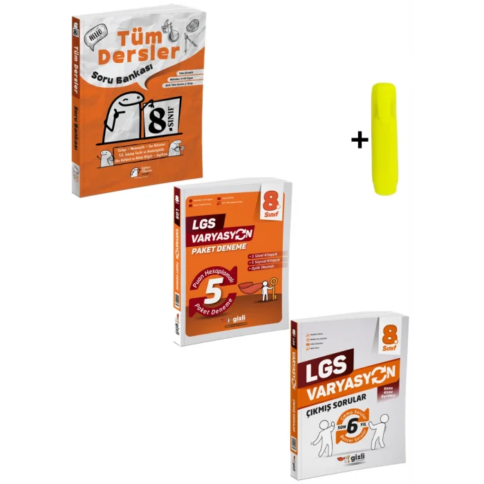 Lgs Varyasyon 5 Li Deneme Çıkmış Sorular Tüm Dersler Seti 3 Kitap Gizli Yayınları