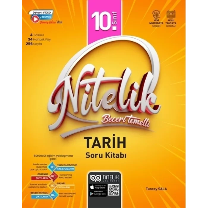Nitelik 10. Sınıf Tarih Beceri Temelli Soru Kitabı Yeni
