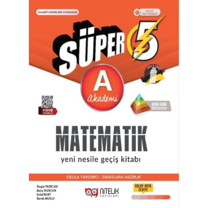 Nitelik Yayınları 5. Sınıf Süper Matematik A Yeni Nesile Geçiş Kitabı Yeni