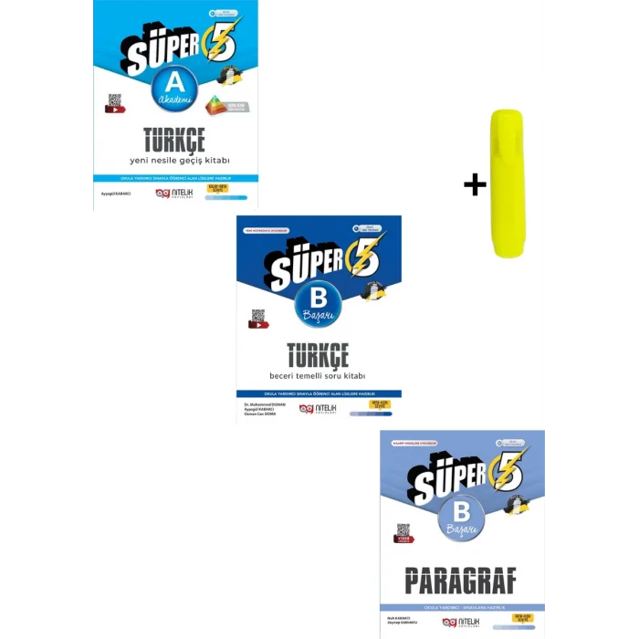 Nitelik Yayınları 5. Sınıf Türkçe (A) (B) Paragraf Beceri Temelli Soru Kitabı Seti Yeni