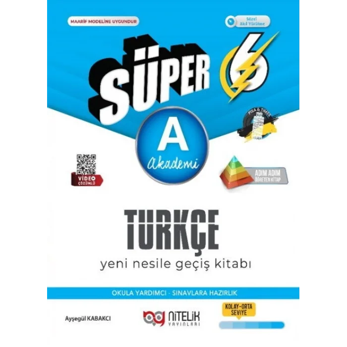 Nitelik Yayınları 6. Sınıf Süper Türkçe A Yeni Nesil Geçiş Kitabı