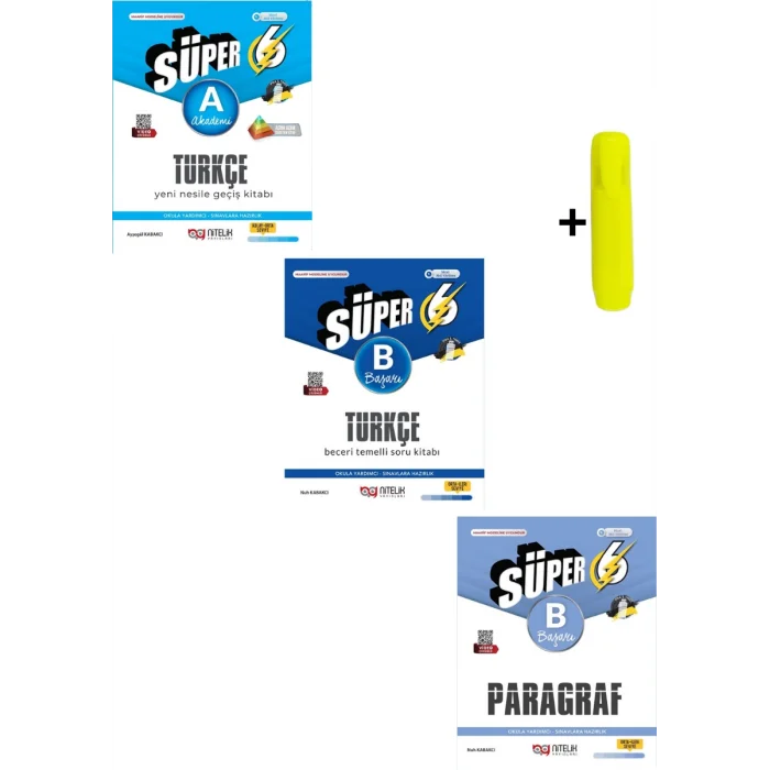 Nitelik Yayınları 6. Sınıf Türkçe (A) (B) Paragraf Beceri Temelli Soru Kitabı Seti Yeni