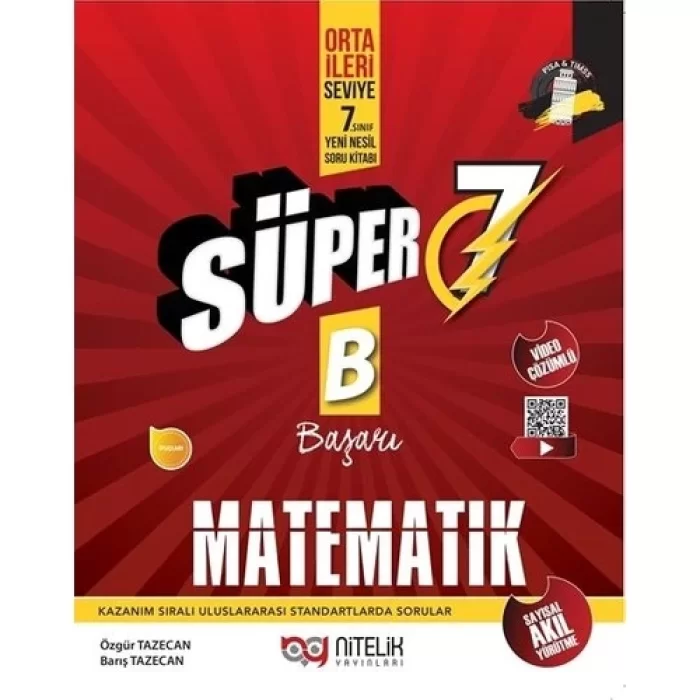 Nitelik Yayınları 7. Sınıf Süper B ( Başarı) Matematik Soru Bankası