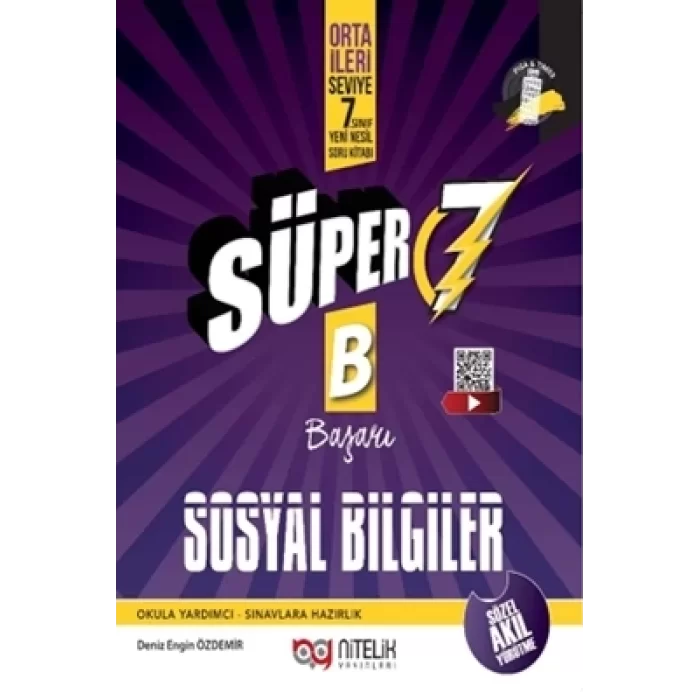 Nitelik Yayınları 7. Sınıf Süper B ( Başarı) Tüm Dersler Soru Bankası 4 Kitap