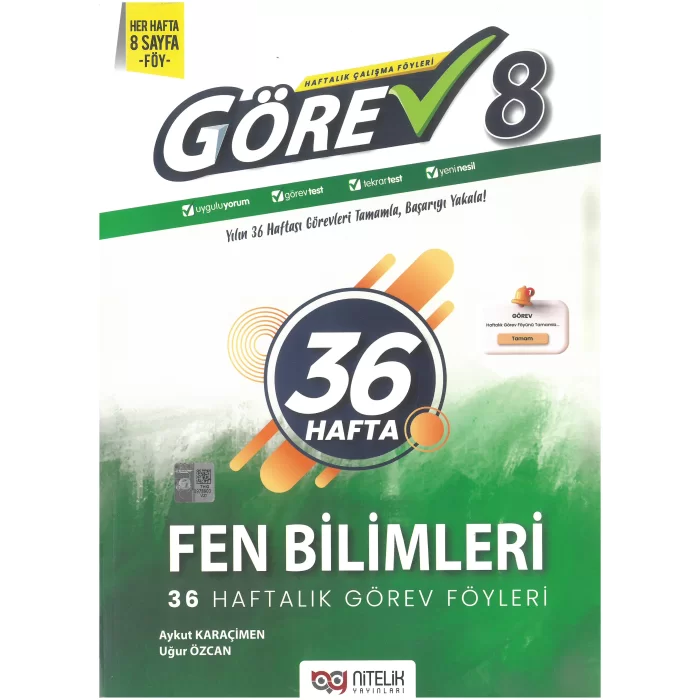 Nitelik Yayınları 8. Sınıf Görev Fen Bilimleri Yeni