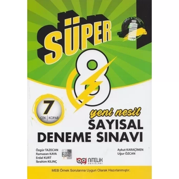 Nitelik Yayınları 8. Sınıf LGS Sayısal Yeni Nesil Süper 7 Deneme