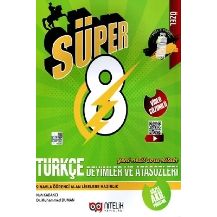 Nitelik Yayınları 8. Sınıf Süper Türkçe Deyimler ve Atasözleri Yeni Nesil Soru Kitabı