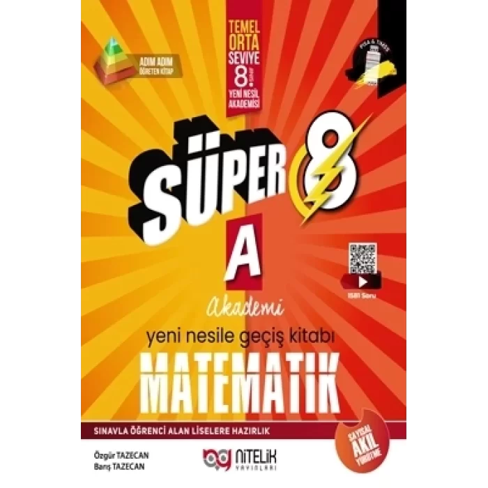 Nitelik Yayınları 8. Sınıf Yeni Nesil Süper Matematik (A)