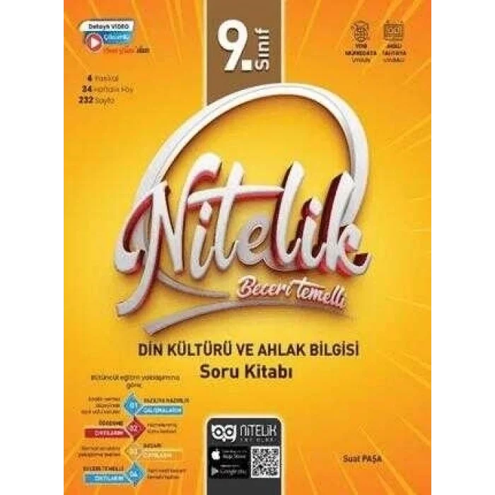 Nitelik Yayınları 9. Sınıf Din Kültürü ve Ahlak Bilgisi Soru Kitabı Beceri Temelli