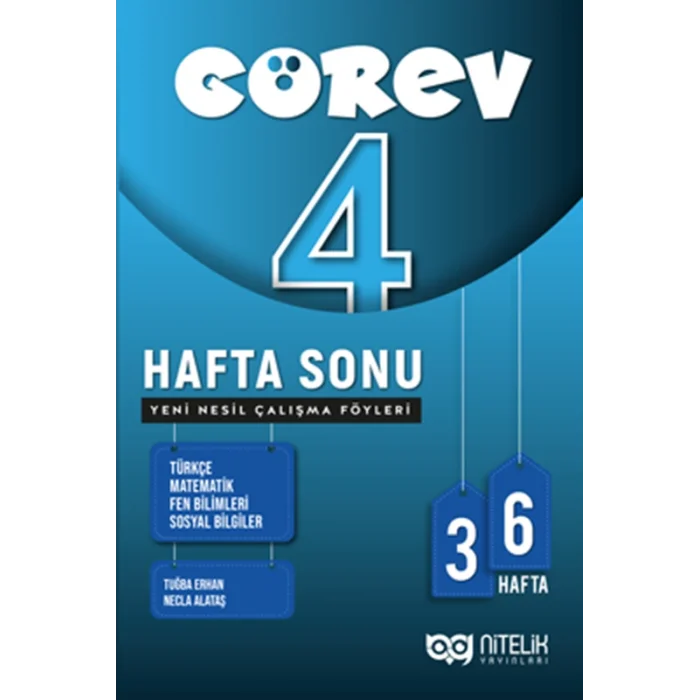Nitelik Yayınları Görev 4. Sınıf Hafta Sonu Yeni Nesil Çalışma Föyleri