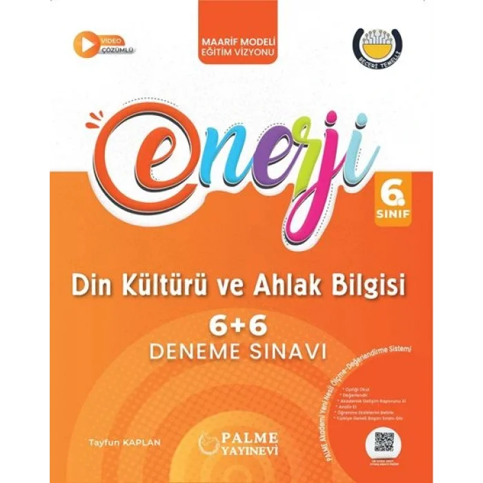 Palme 6.Sınıf Enerji 6+6 Din Kültürü Deneme Sınavı Yeni