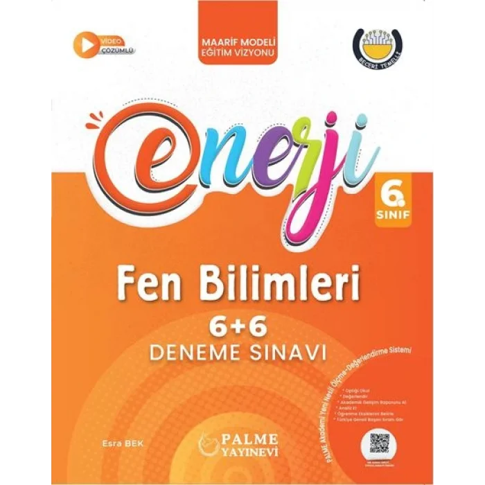 Palme 6.Sınıf Enerji 6+6 Fen Bilimleri Deneme Sınavı Yeni