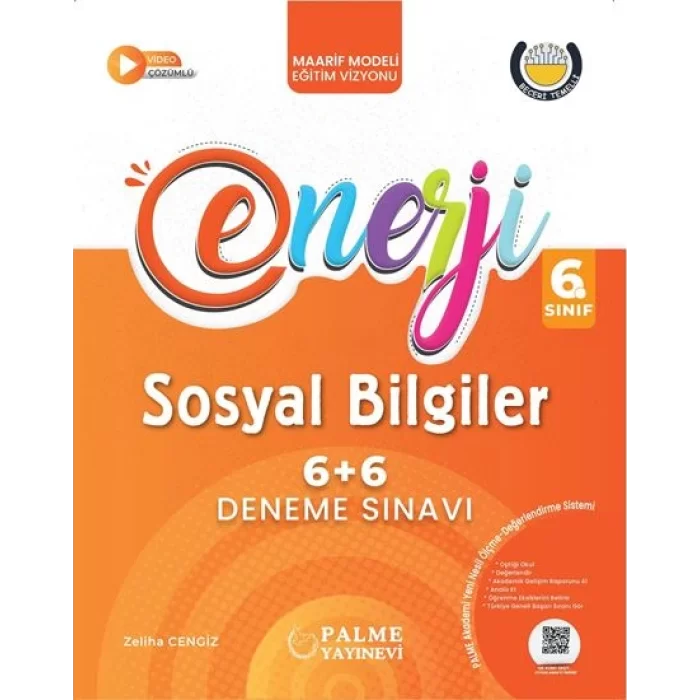 Palme 6.Sınıf Enerji 6+6 Sosyal Bilgiler Deneme Sınavı Yeni