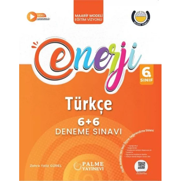Palme 6.Sınıf Enerji 6+6 Türkçe Deneme Sınavı Yeni