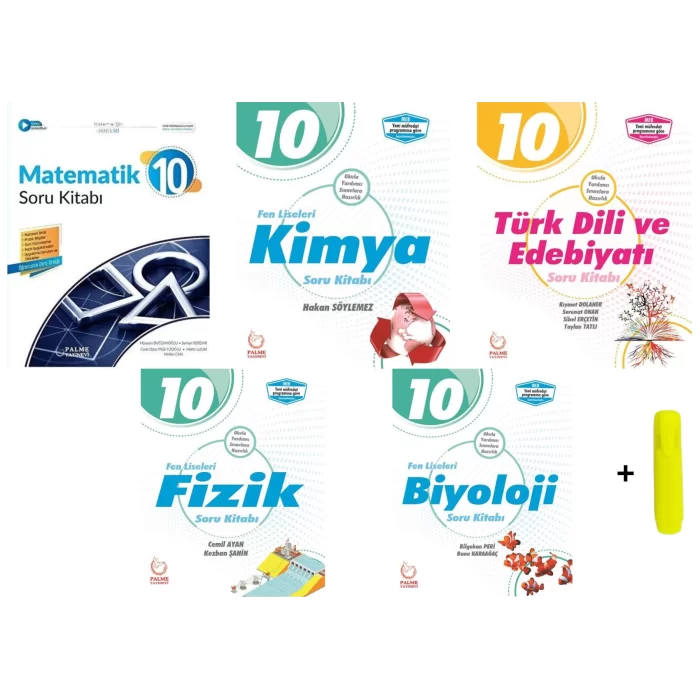 Palme Yayıncılık 10. Sınıf Fen Liseleri Soru Kitabı Seti Yeni 5 Kitap