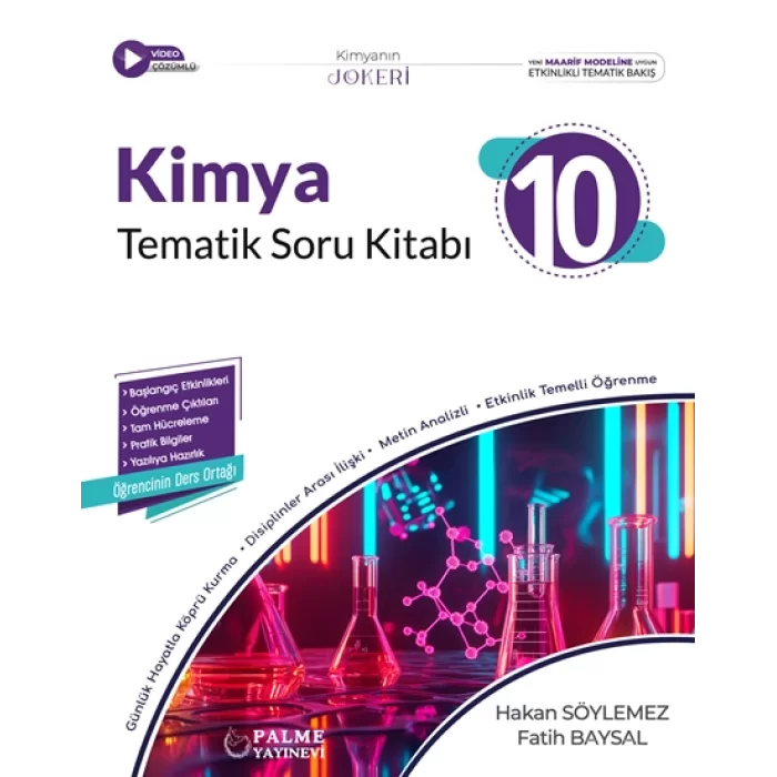 Palme Yayıncılık 10. Sınıf Joker Kimya Soru Kitabı