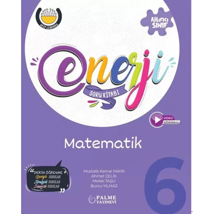 Palme Yayıncılık 6. Sınıf Enerji Matematik Soru Kitabı Yeni