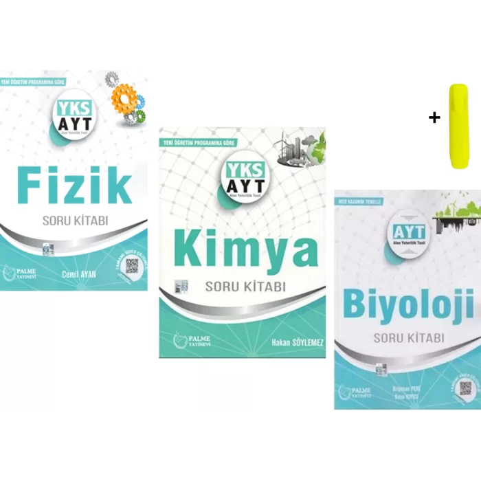 Palme Yayıncılık AYT Fizik Kimya Biyoloji Soru Kitabı Seti Yeni