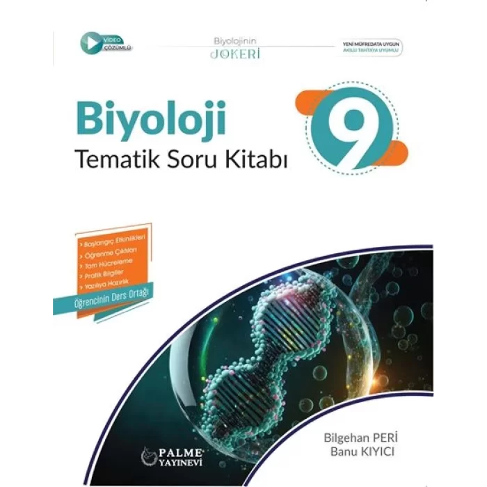 Palme Yayınevi 9. Sınıf Joker Biyoloji Soru Kitabı Tematik Yeni