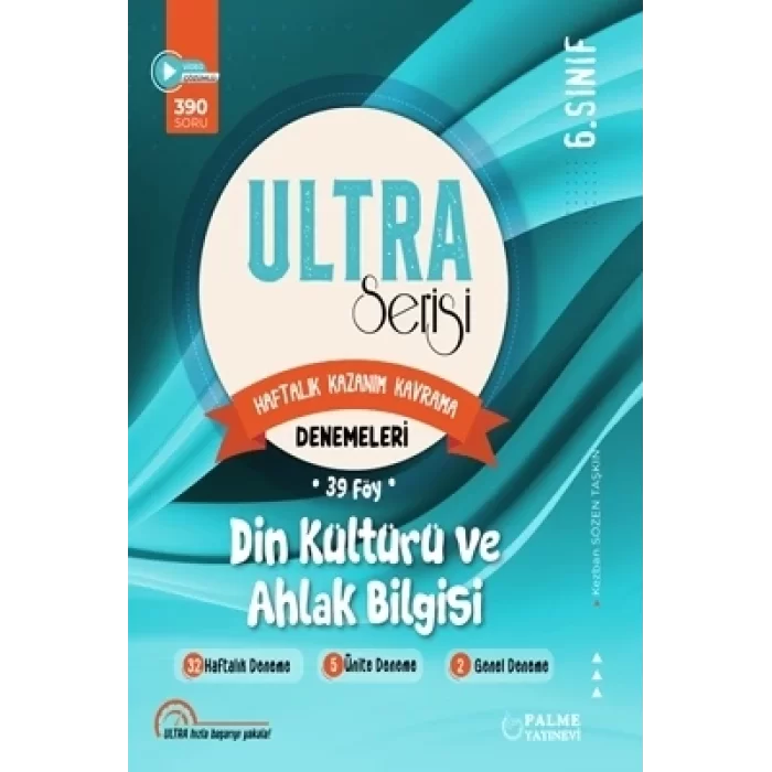 Palme Yayınları Ultra Serisi 6.Sınıf Din Kültürü Denemeleri (Haftalık Kazanım Kavrama) 38 Föy