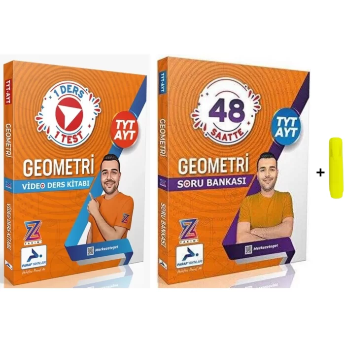 Paraf Yayınları Z Takım TYT AYT Geometri Video Ders Ve Soru Kitabı 2li