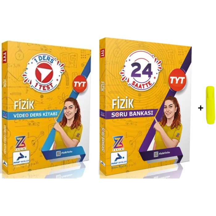 PRF Yayınları Paraf Z Takımı Tyt Fizik Video Ders Anlatım Ve Soru Kitabı 2li Set