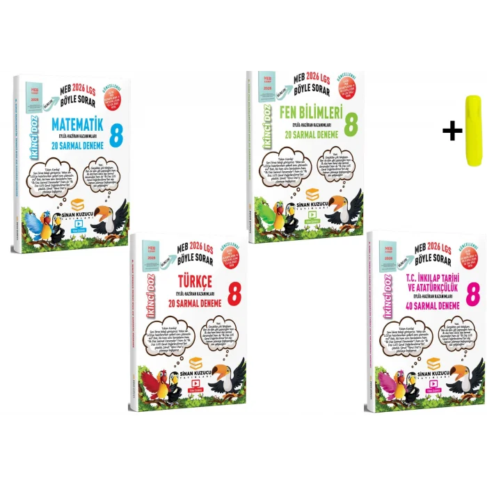 Sinan Kuzucu 2026 8. Sınıf Matematik Fen Türkçe İnkılap İkinci Doz Sarmal Branş Denemeleri