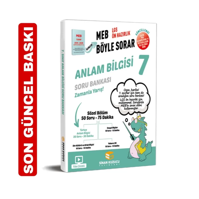 Sinan Kuzucu 7. Sınıf Anlam Bilgisi Soru Bankası Yeni