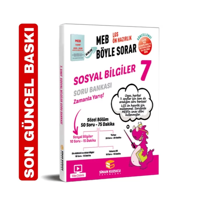 Sinan Kuzucu 7. Sınıf Sosyal Bilgiler Soru Bankası Yeni