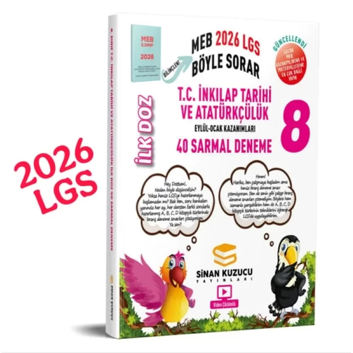 Sinan Kuzucu 8. Sınıf İlk Doz Sarmal Branş Denemeleri İnkılap Tarihi 2026 LGS