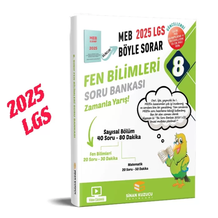 Sinan Kuzucu LGS 2025 8. Sınıf Fen Bilimleri Soru Bankası