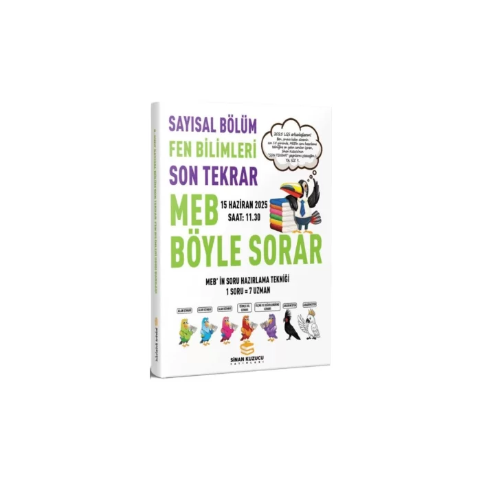 Sinan Kuzucu Yayınları 2025 Lgs Sayısal Bölüm Son Tekrar Fen Bilimleri Soru Bankası