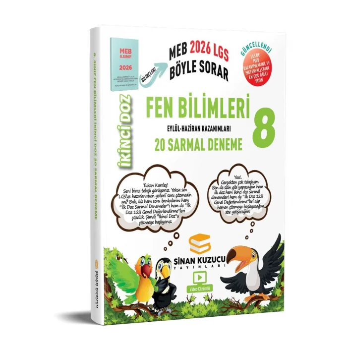 Sinan Kuzucu Yayınları 2026 8. Sınıf Fen Bilimleri İkinci Doz Sarmal Branş Denemeleri
