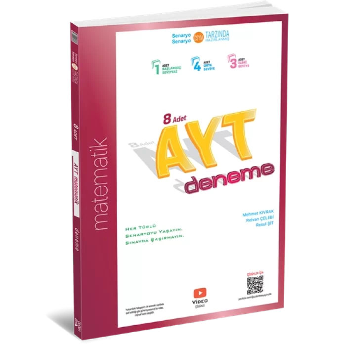 ÜçDörtBeş Yayınları AYT 8li Matematik Deneme Yeni