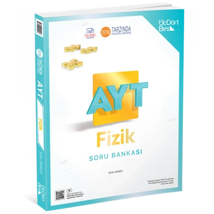 Üçdörtbeş Yayınları AYT Fizik Soru Bankası Yeni