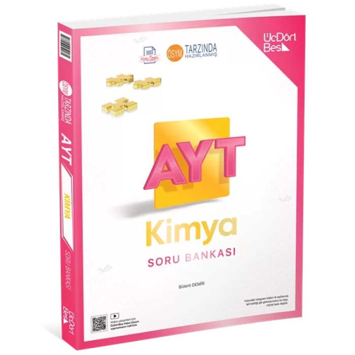 ÜçDörtBeş Yayınları AYT Kimya Soru Bankası Yeni