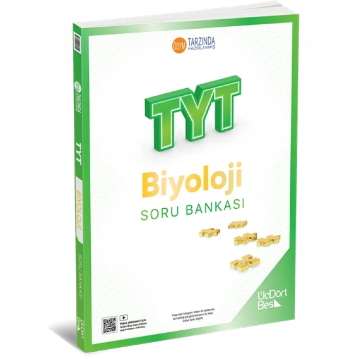 ÜçDörtBeş Yayınları TYT Biyoloji Soru Bankası Yeni