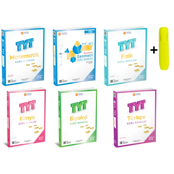 ÜçDörtBeş Yayınları TYT Tüm Dersler Soru Bankası Seti 6 Kitap Yeni