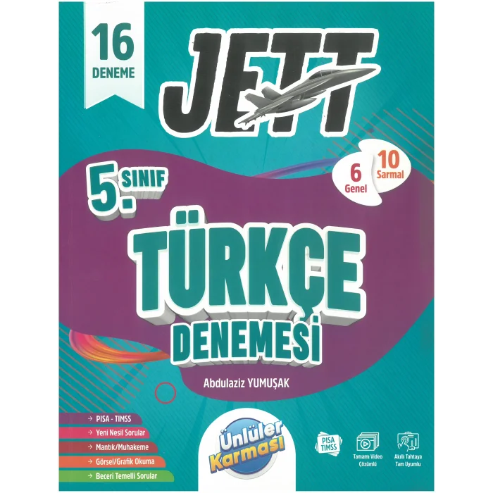 Ünlüler Karması 5. Sınıf Jett Matematik Fen Türkçe Sosyal16 Deneme Seti