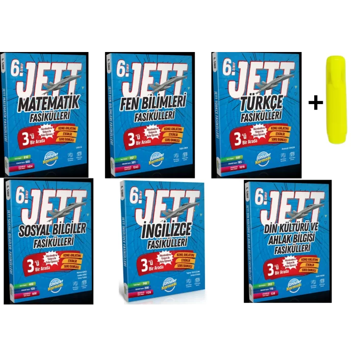 Ünlüler Karması 6. Sınıf Jett Tüm Dersler Fasikülleri Yeni