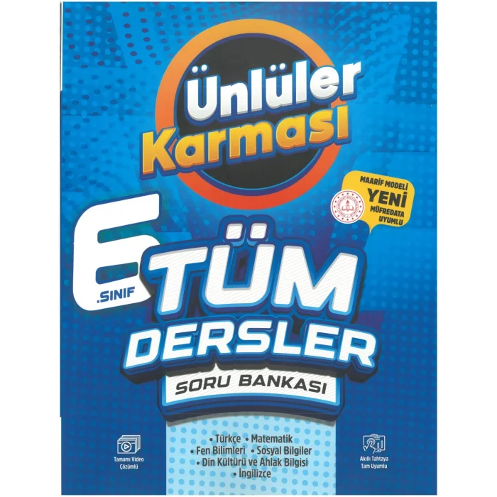 Ünlüler Karması 6. Sınıf Tüm Dersler Soru Bankası Yeni