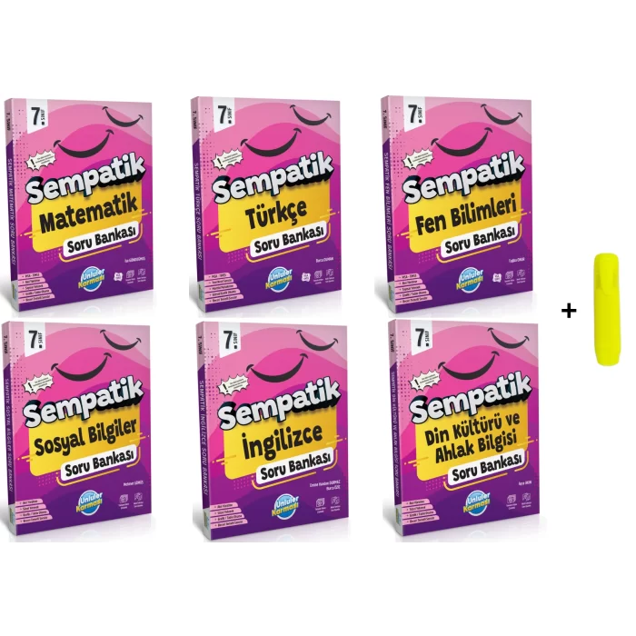 Ünlüler Karması 7. Sınıf Sempatik Tüm Dersler Soru Bankası Seti