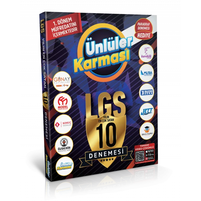 Ünlüler Karması 8. Sınıf 2026 LGS 1. Dönem Tüm Dersler 10lu Deneme Seti Tamamı Video Çözümlü Sınav Hazırlık