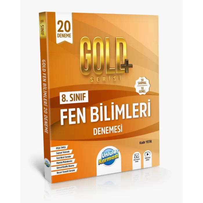 Ünlüler Karması 8. Sınıf Fen Bilimleri Gold 20 Deneme (Yeni)